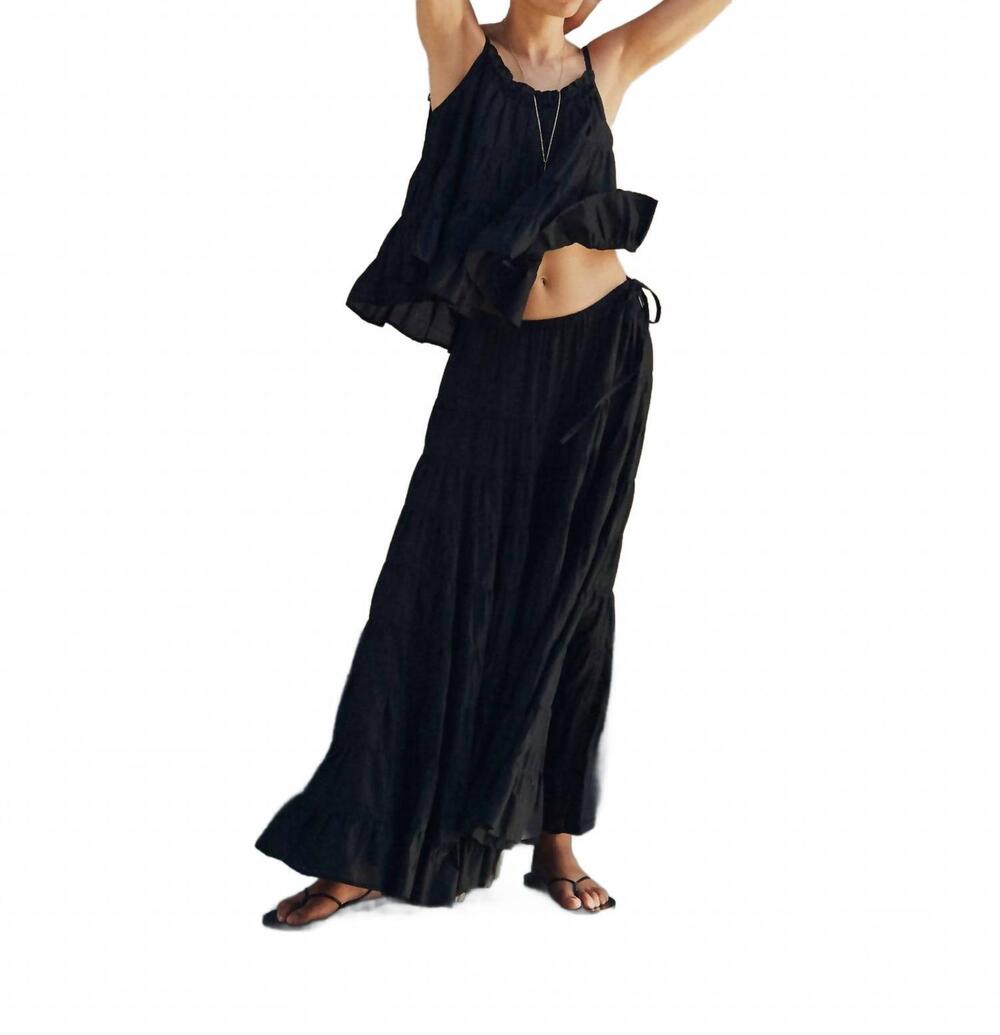 NEW MERLETTE saaz tank top with ties in blacktop